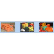 Raschelsack rot 50x80 mit Krawatte (100 Stück/Bündel)