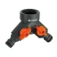 2-Wege-Wasserverteiler für 1/2"- und 3/4"-Hähne