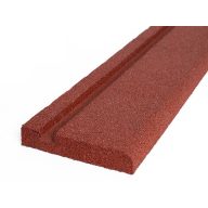 Gummiziegelleiste 1000x40x250 mm schlackenrot