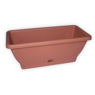 Balkonkasten, Terrakotta mit breitem Boden 40 cm
