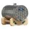 Horizontaler Tank auf Holzständer inox, mit Zapfhahn 30 l