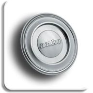 Wandmuffe mit Rohrring und Stopfen weiß Durchmesser 130 mm