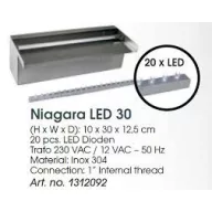 Wasserfall-Batterie "Niagara Led 30"