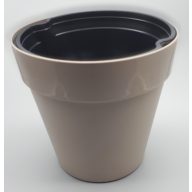 Ziertopf graubraun 28