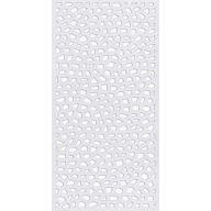 Dekorative PP-Platte Mosaik 1x2 m weiß