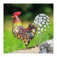 Hahn-Figur aus metallgefärbtem Harry 34 x 13 x 35 cm