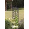 Pflanzgefäß aus Metall mit dekorativen Steinmotiven Steinspalier schwarz 0,33x1,2 m