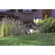   Bettumrandung Metall dekorative Steinmotive Steinumrandung schwarz 0,40x1m