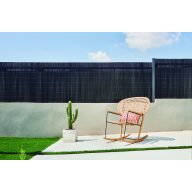   Synthetisches Rohrgeflecht mit natürlichem Effekt VIMET LOP anthrazit 1,5x3 m