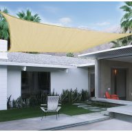 SUNNET KIT ■ gewebtes Sonnensegel beige 3,6 x 3,6 m