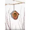 Vogelhaus EVIE 100% recycelt, grau, mit Holzfront
