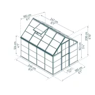   Polikarbonát üvegház Palram-Canopia HARMONY-ezüst 6x8 (1,83x3,05 m)