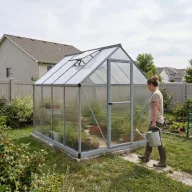   Polycarbonat-Gewächshaus Palram-Canopia MYTHOS silber 1,83 x 2,44 m