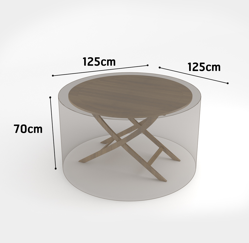 Gartenmöbelabdeckung für runden Tisch Covertop 125x125x70 cm