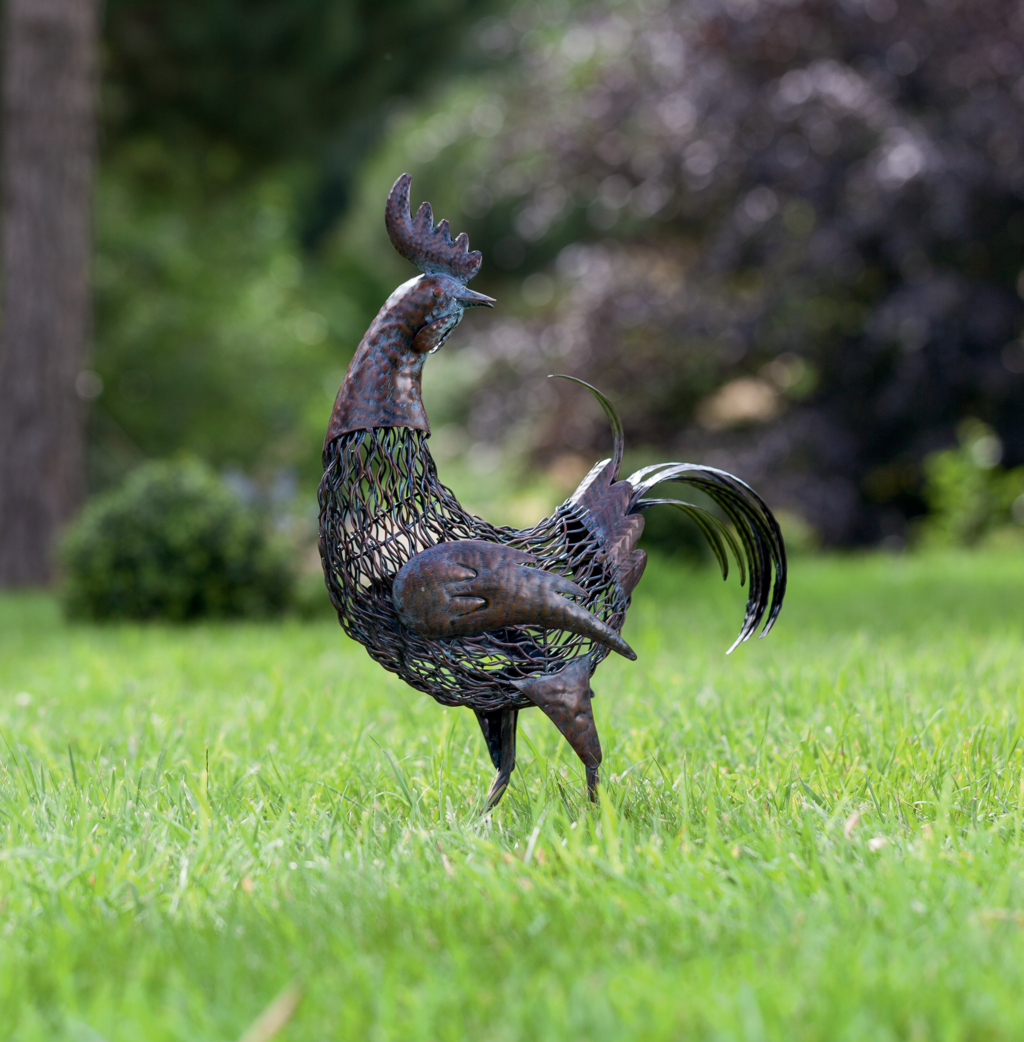Metal cock figurine "Kenty"
