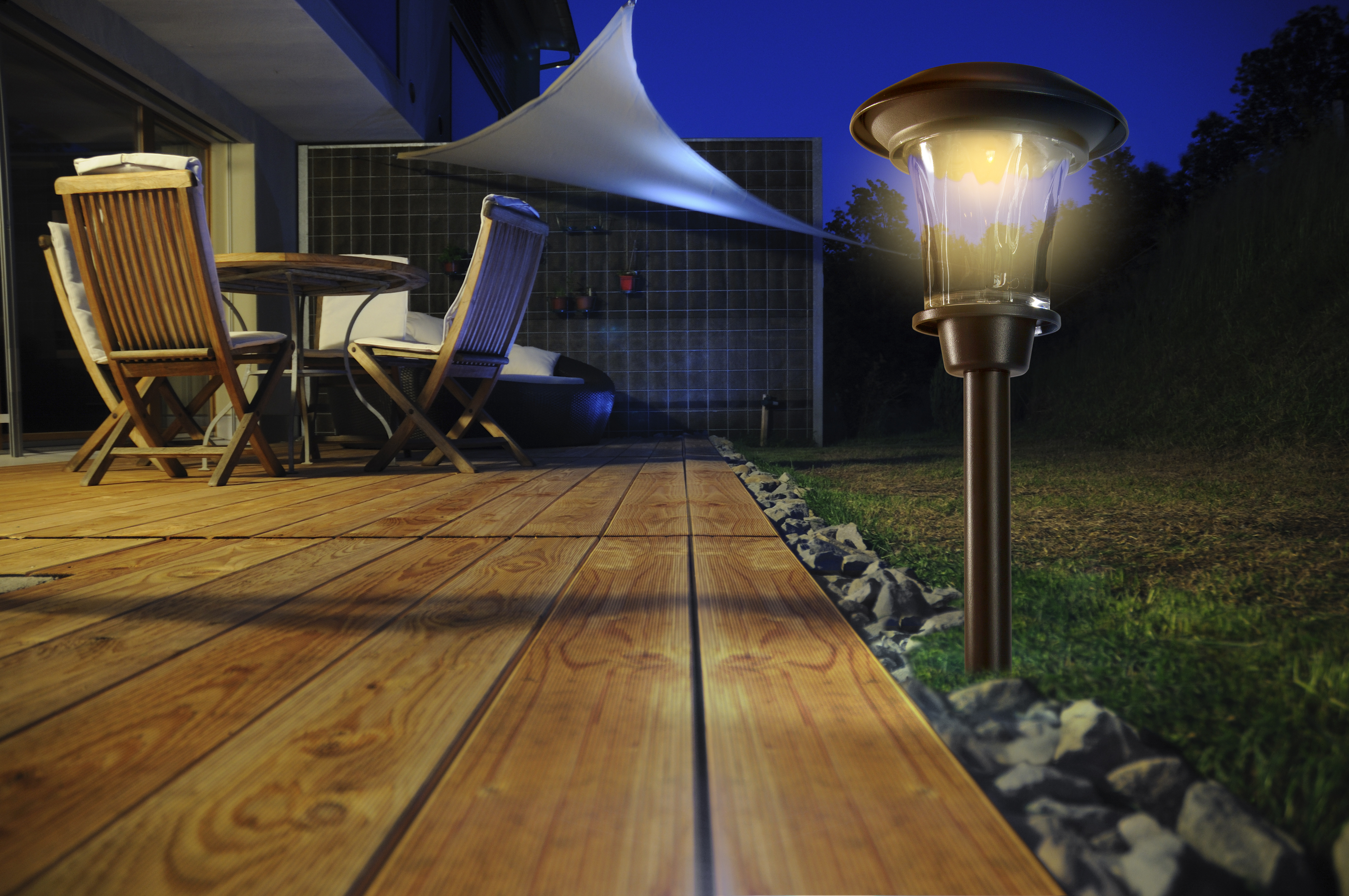 Gartenlampe, steckbar, solarbetrieben Esis 15x38 cm