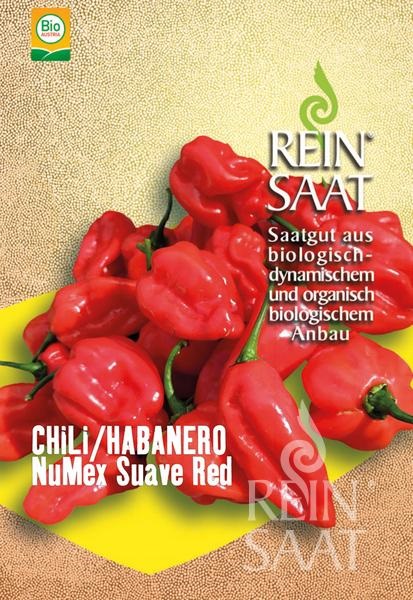 Chilischoten Bio NuMex Suave Rot Reines Saatgut ca. 20 Samen