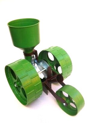 Vibrierende Zinken der kleinen Reihensämaschine R-2