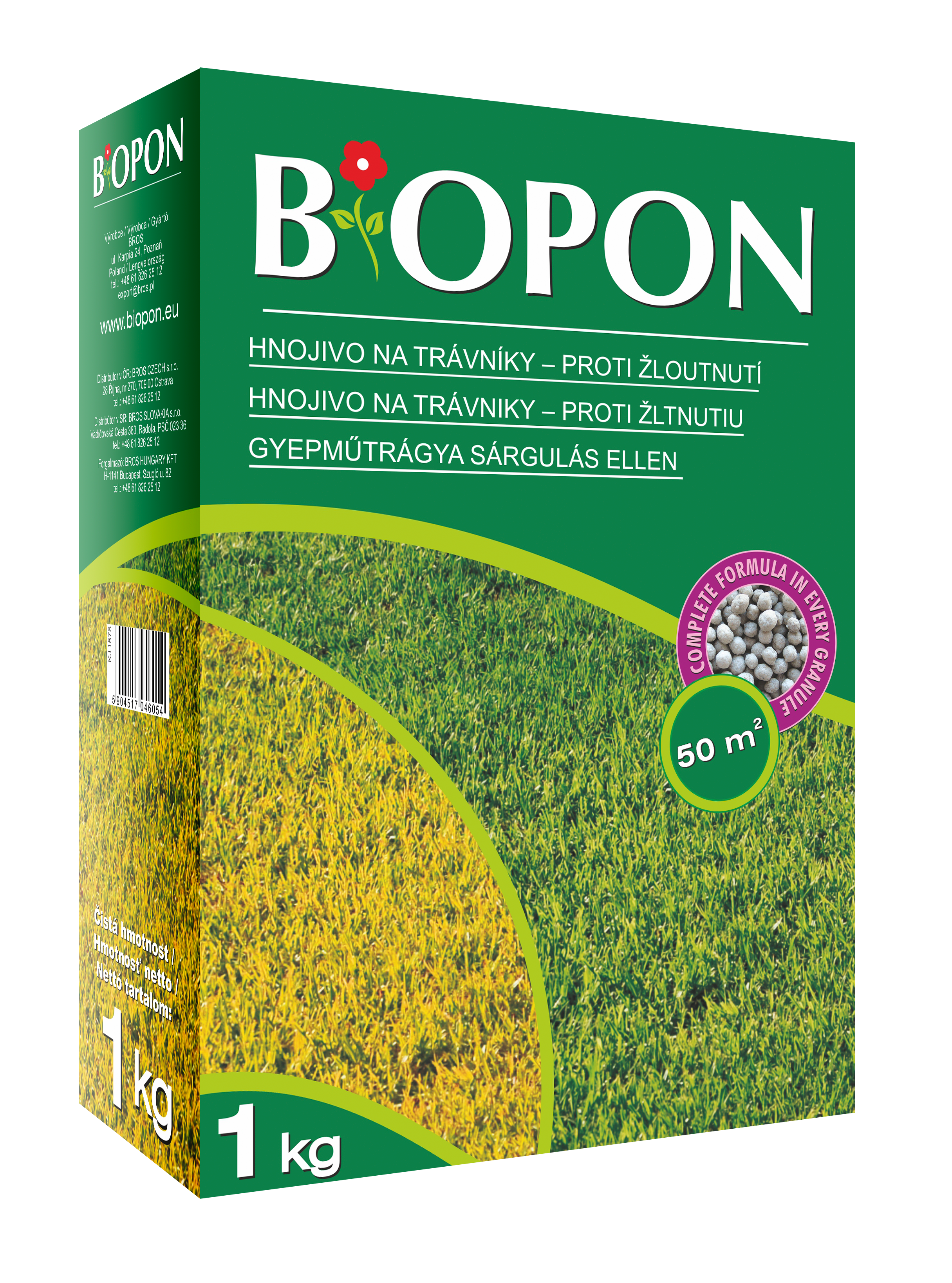 Biopon Rasendünger gegen Vergilbung 1 kg