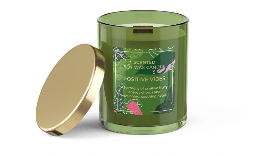 Scented candle Premium, soy wax Positive Vibes 220 g