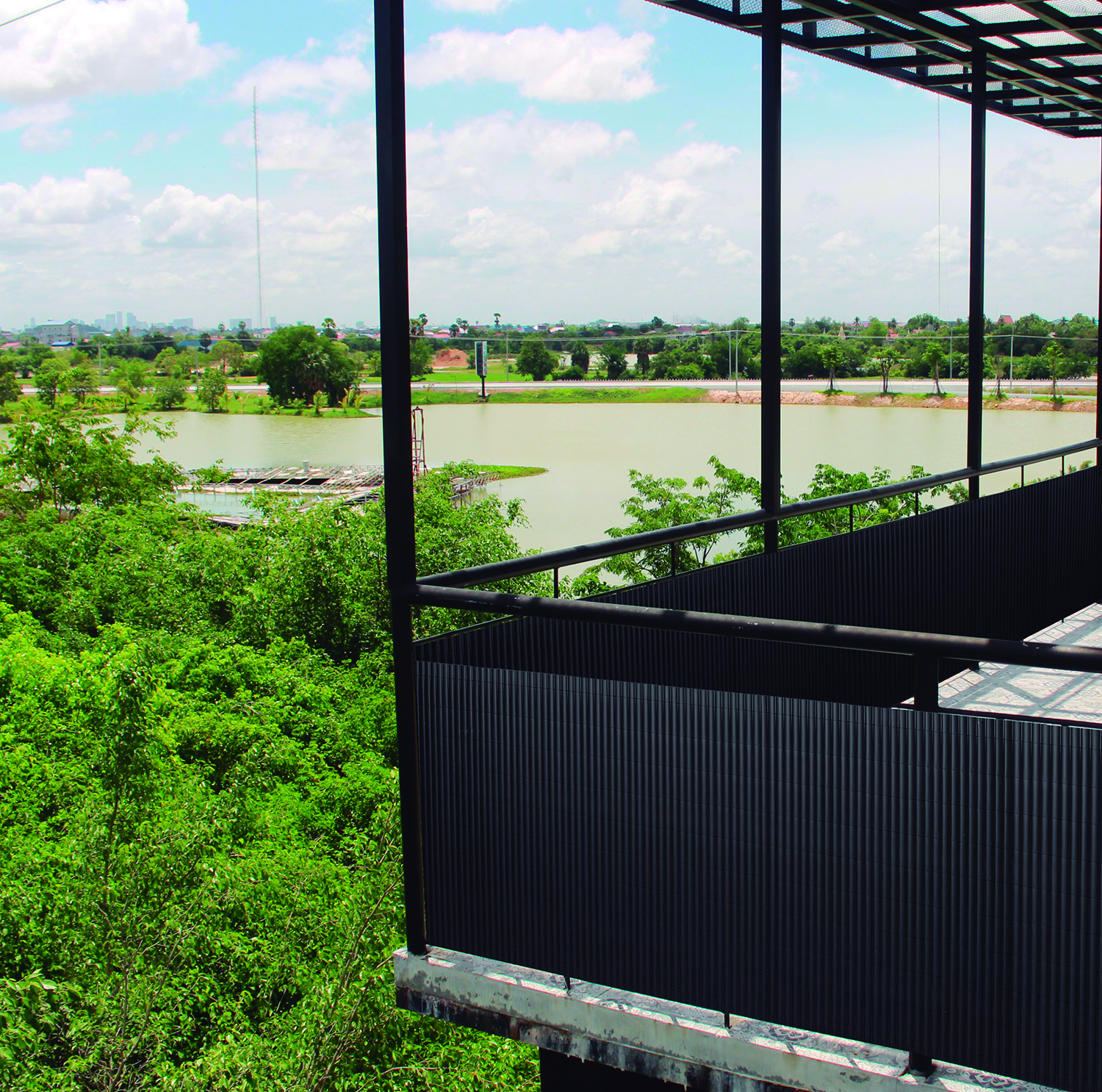 Ovális műanyag nád Litecane PVC szürke 1x3 m