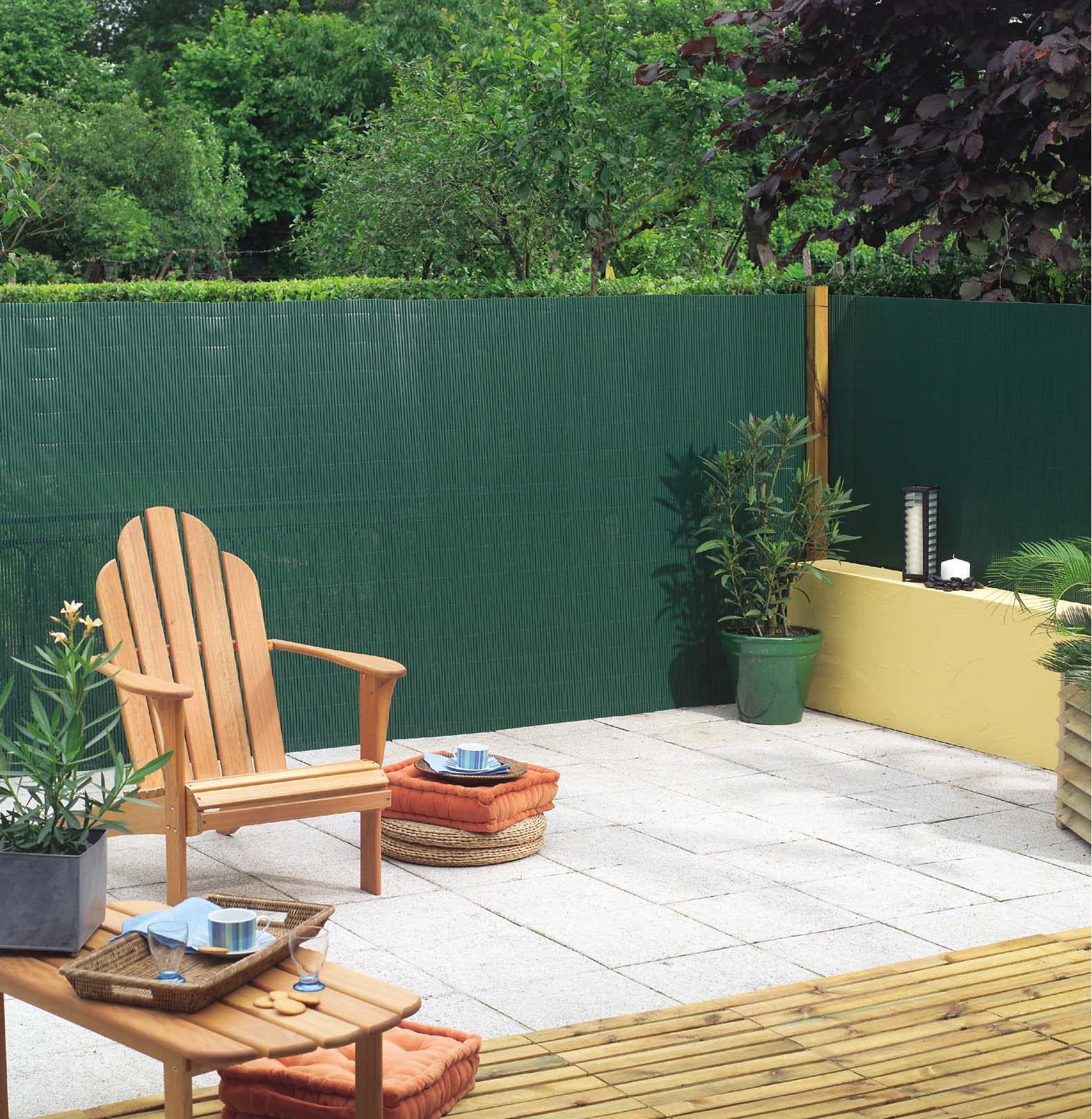 Ovale Kunststoffleinwand Plasticane Oval bamboo 2x3 m