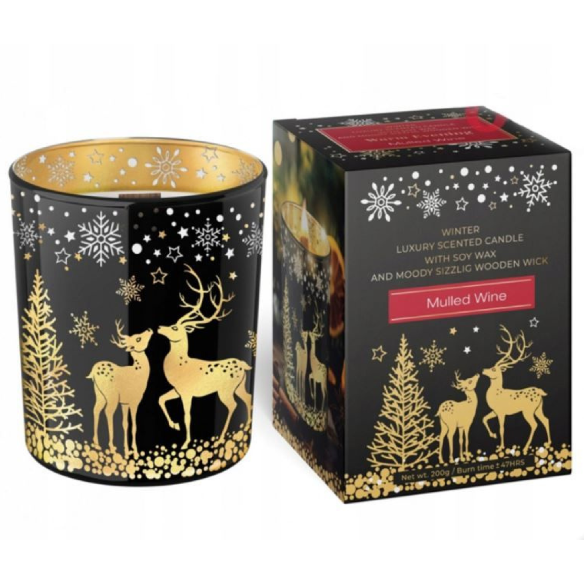 Duftkerze-Premium, Sojawachs Warm Evening Muled Wine 200 g