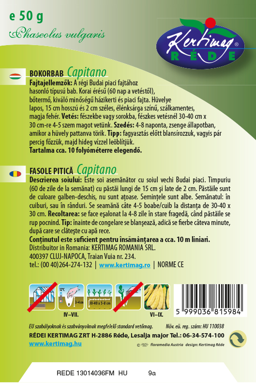 Gelbe Buschbohnen Capitano 50g