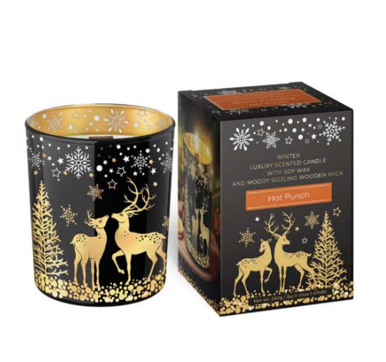 Scented candle-Premium, soy wax Warm Evening Hot Punch 200 g