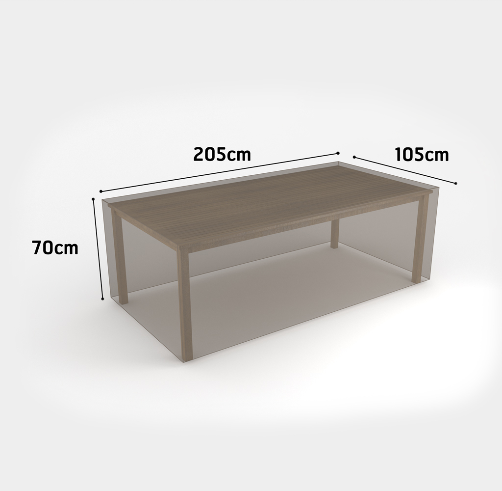 Gartenmöbelabdeckung für rechteckigen Tisch Covertop 205x105x70 cm