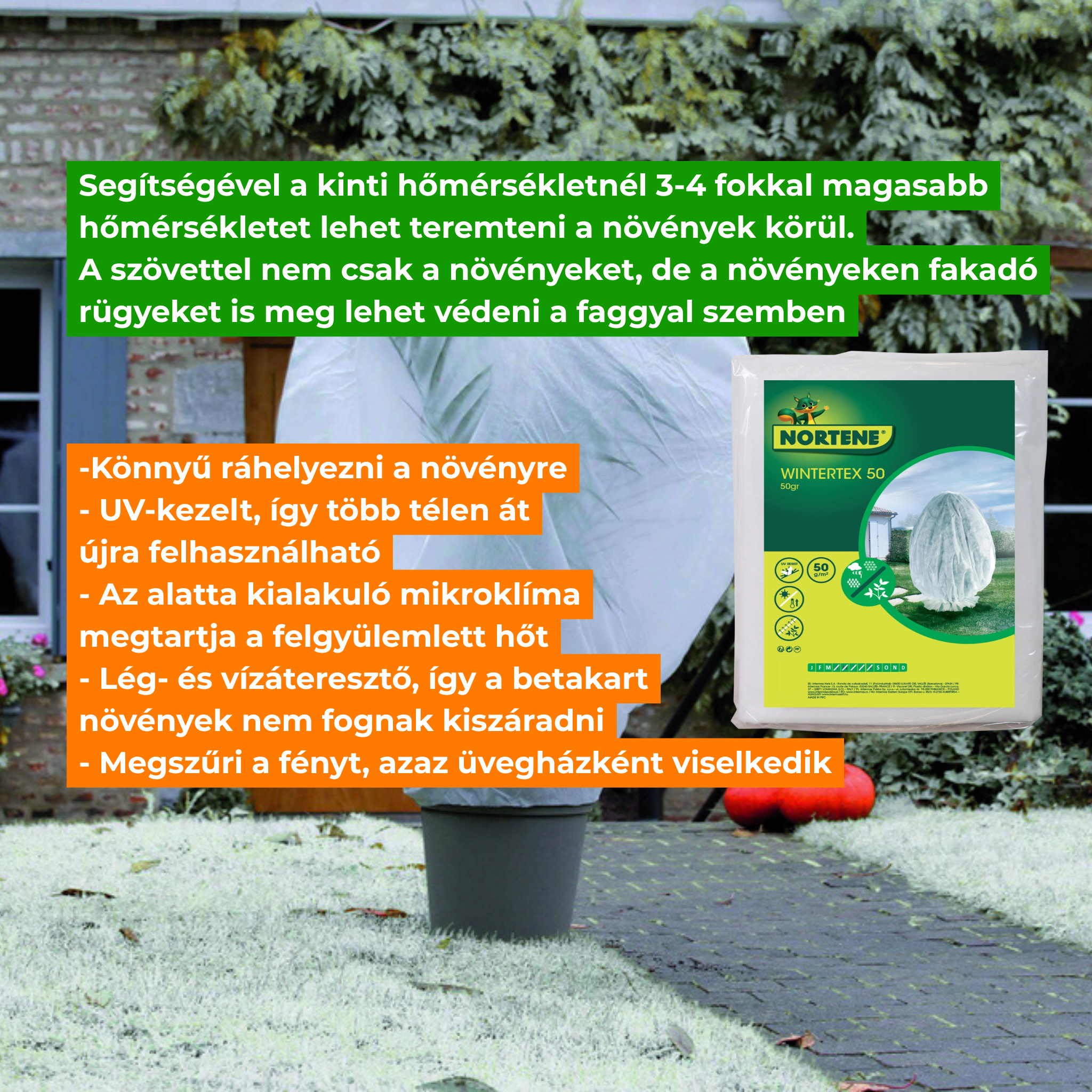 Overwintering felt Wintertex 50 50g/m2 3,2x5 m