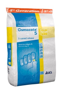 Osmocote 5 S-Curved 12-14 months Nitrogen 16-08-12+2MgO+TE 25 kg