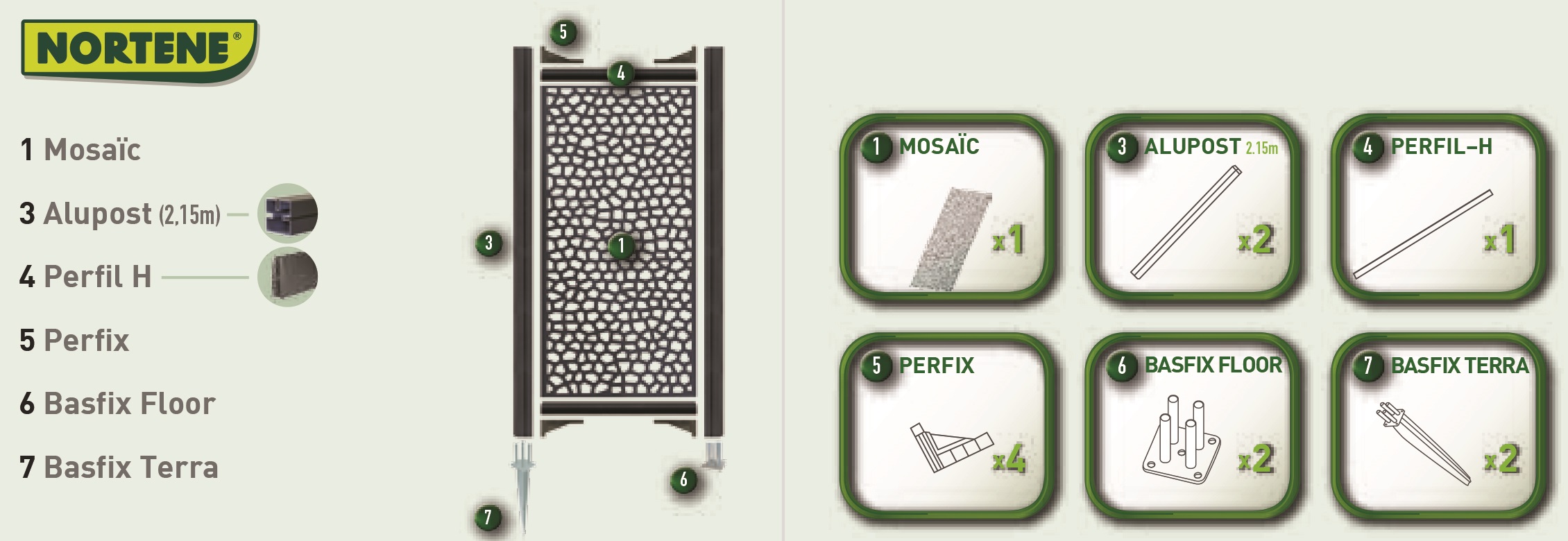 Aluminiumpfosten zur Befestigung von Mosaik/Privatplatten Alupost braun 115 cm