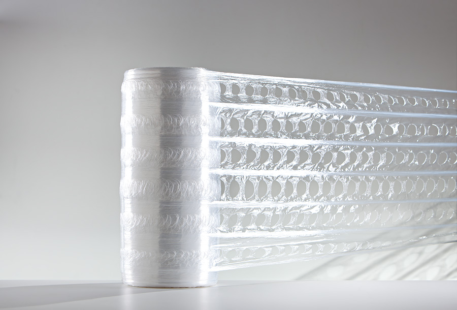 Foil stretcher 420mm/550m 18my punched