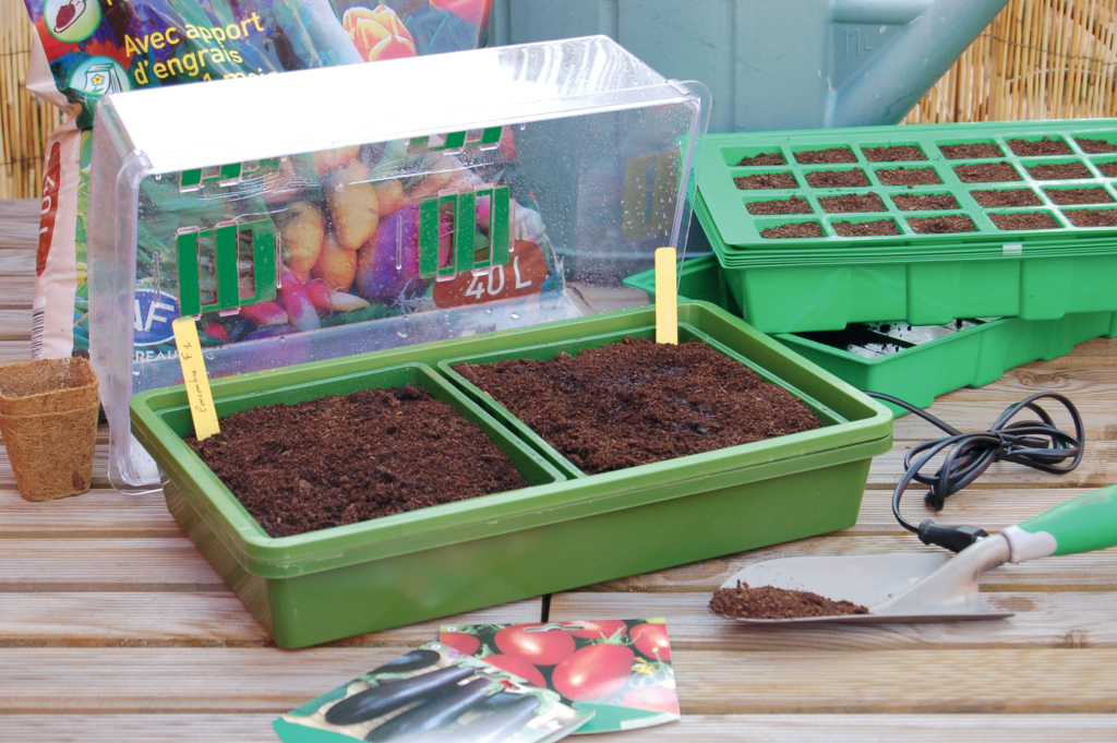 Mini-Gewächshaus "Heating Grow" 39x25x20 cm