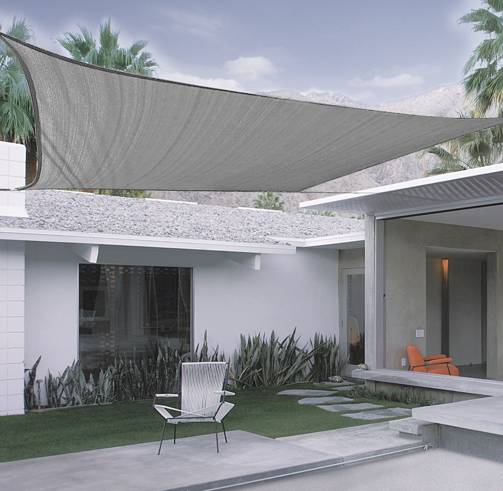 SUNNET KIT ■ szőtt napvitorla szürke 3,6 x 3,6 m