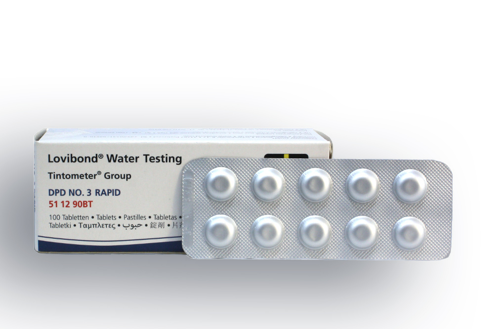 Zusammengesetztes Chlorreagenz für Tabletten-Poolwasser-Tester 10 Stück DPD3