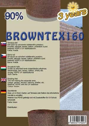 Kerítésháló BROWNTEX160 1X50 m barna 90%