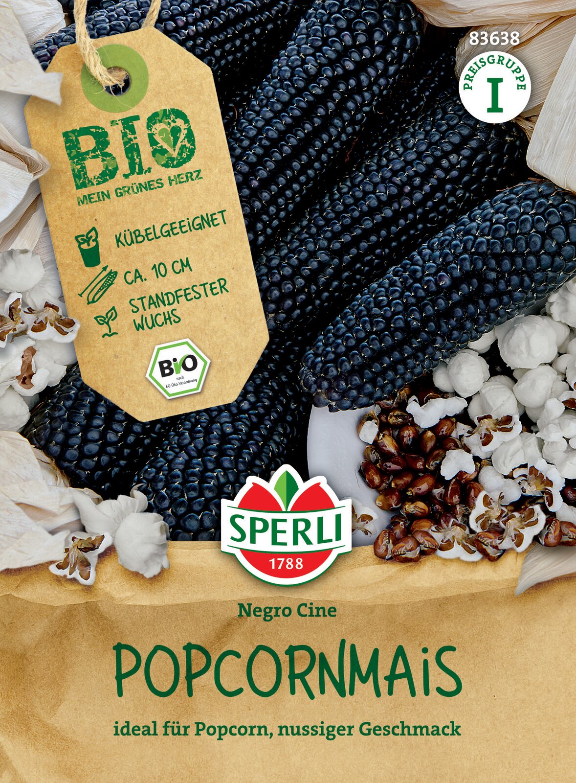 Bio-Popcorn Negro Cine Sperli ca. 30 Körner