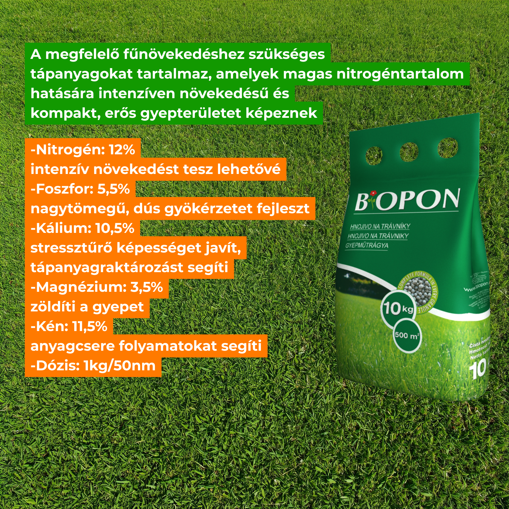 Biopon Rasendünger 10 kg