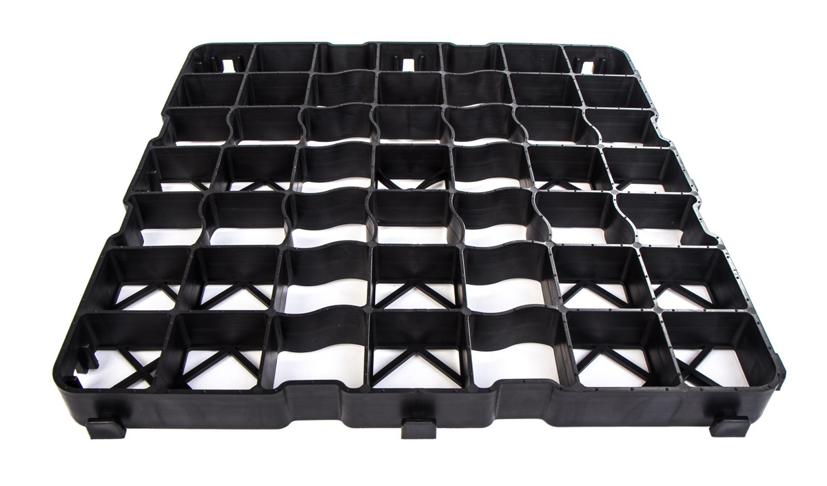 Rasengitter 50 schwarz 50x50x5 cm