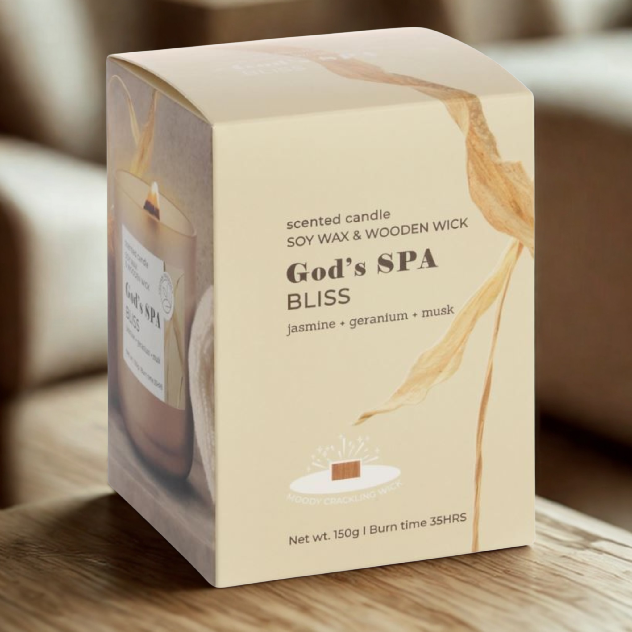 Duftglas Premium, Sojawachs God's SPA Bliss 150 g