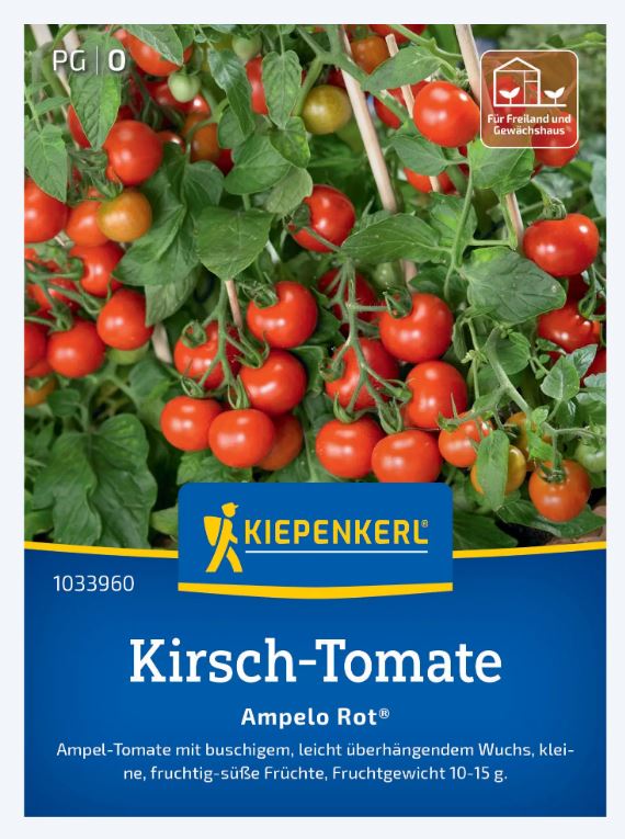 Kirschtomaten Ampelo Rot F1 Kiepenkerl 12 Samen