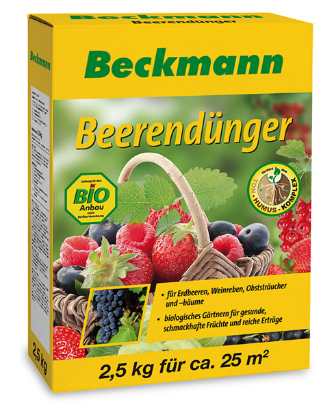 Beckmann Bio-Mineralpflanzennahrung für Erdbeeren, Trauben und Obst 2,5 kg