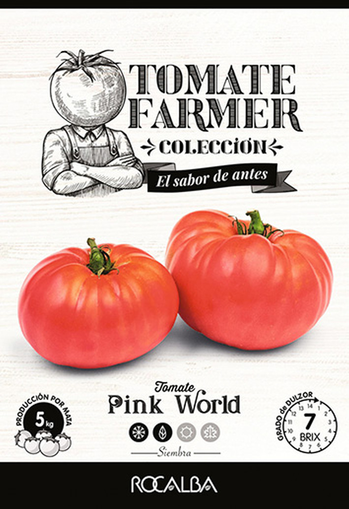 Tomatoes Pink World (Farmer) Rocalba 15 seeds