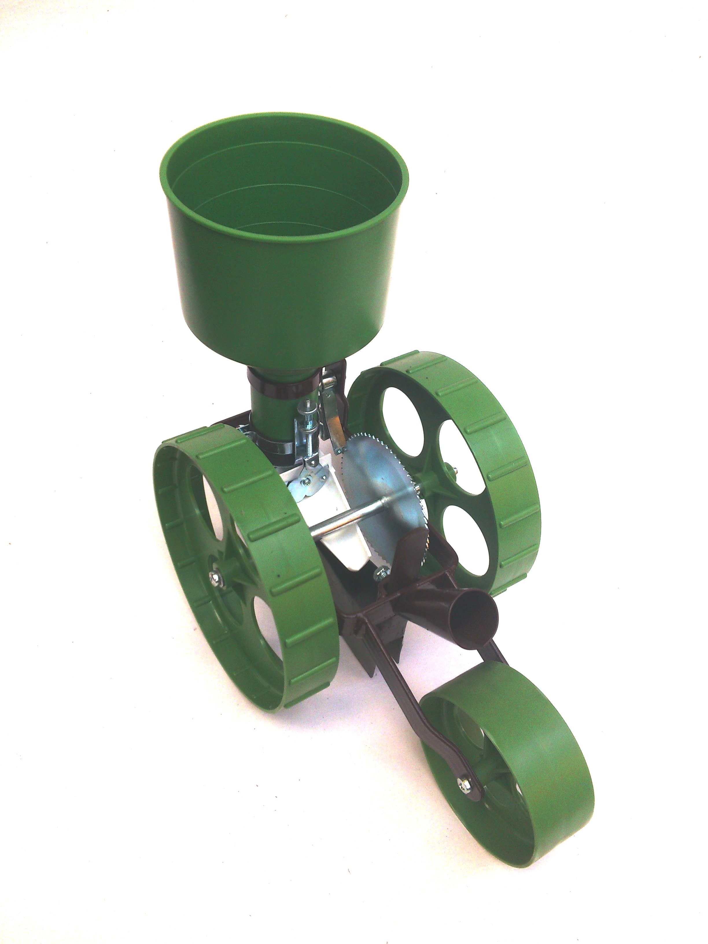 Vibrierende Zinken der kleinen Reihensämaschine R-1