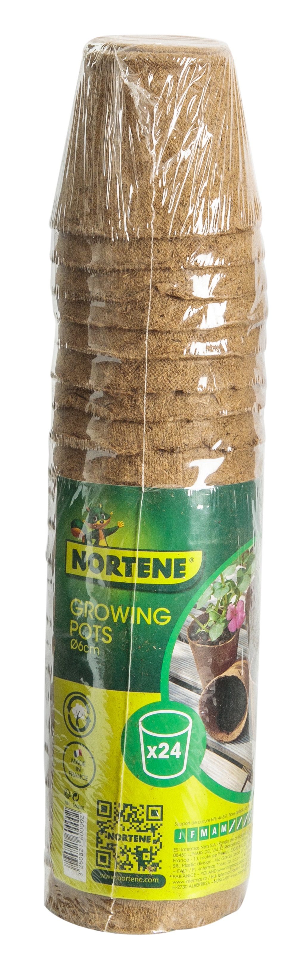 Torf-Töpfe "Growing Pots" 6 cm Durchmesser 24 Stück natur