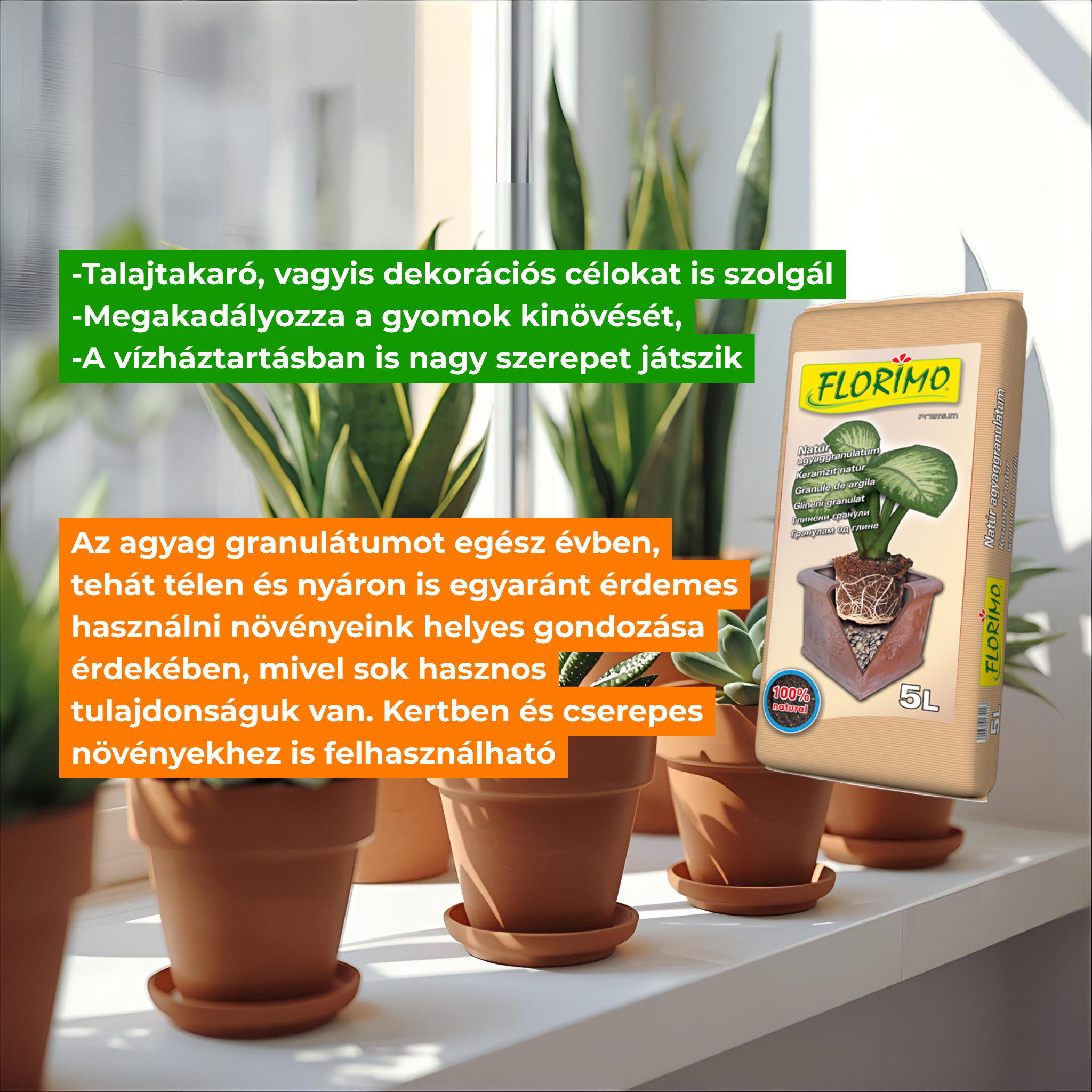 Tongranulat 5 l natürlich (8-12 mm)